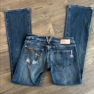 Miss Me Distressed Jeans Embellished Size 28 X 32